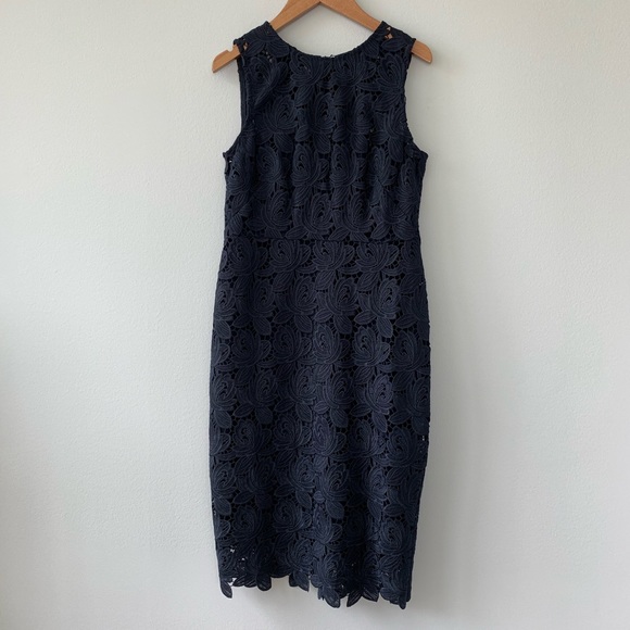 🎉 HP Ann Taylor LOFT Petite Lace dress - Picture 2 of 8